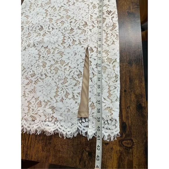 Lulus Amazing Allure White Crochet Lace Bodycon Midi Dress  Size M - Picture 10 of 14